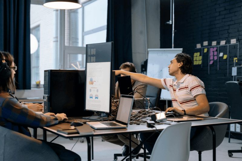Team working on enterprise software implementations across industries