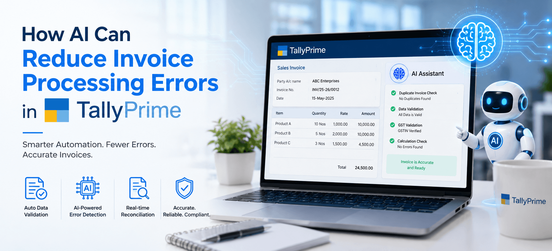 How AI Can Reduce Invoice Processing Errors in TallyPrime